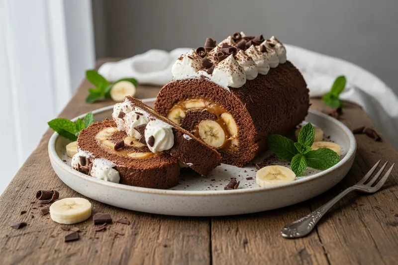 Banoffee-kääretorttu