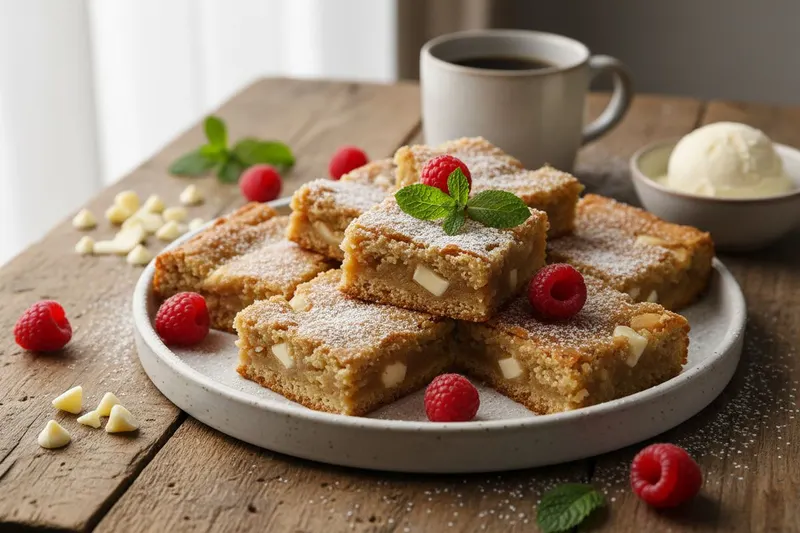 Blondies – valkosuklaa-vadelmapalat
