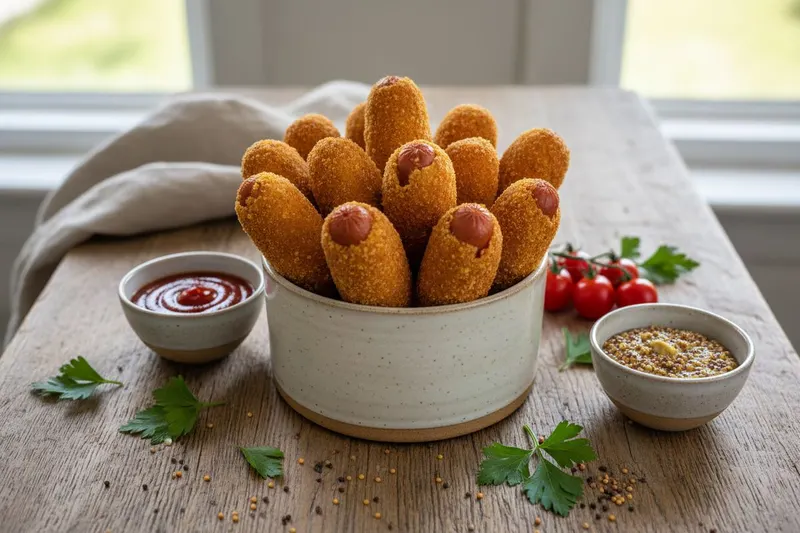Corn dogs-nakkirullat