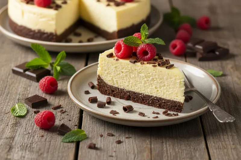 Juustokakku browniepohjalla