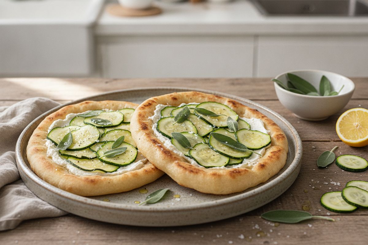 Kesäkurpitsa-flatbread