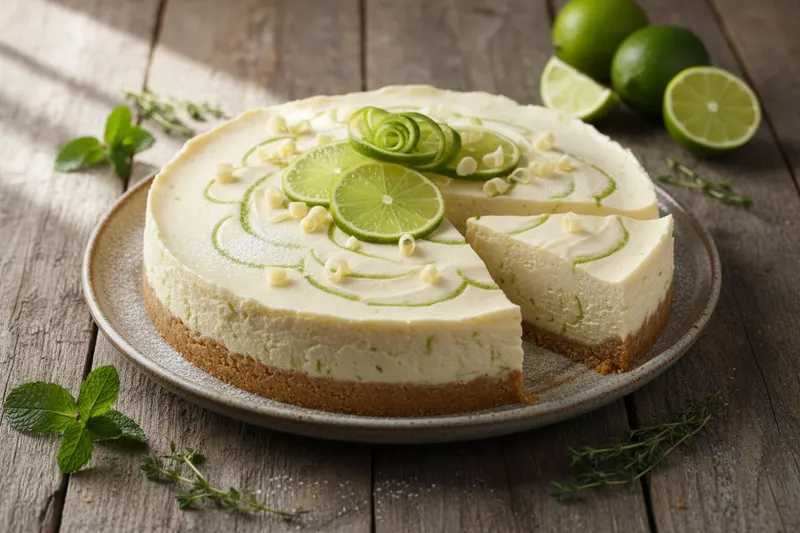 Key Lime -juustokakku valkosuklaalla