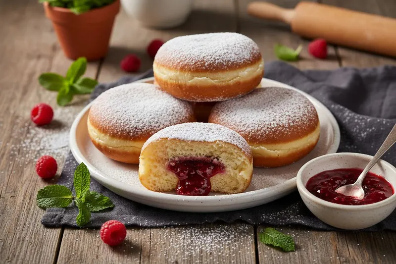 Kotitekoiset berliininmunkit