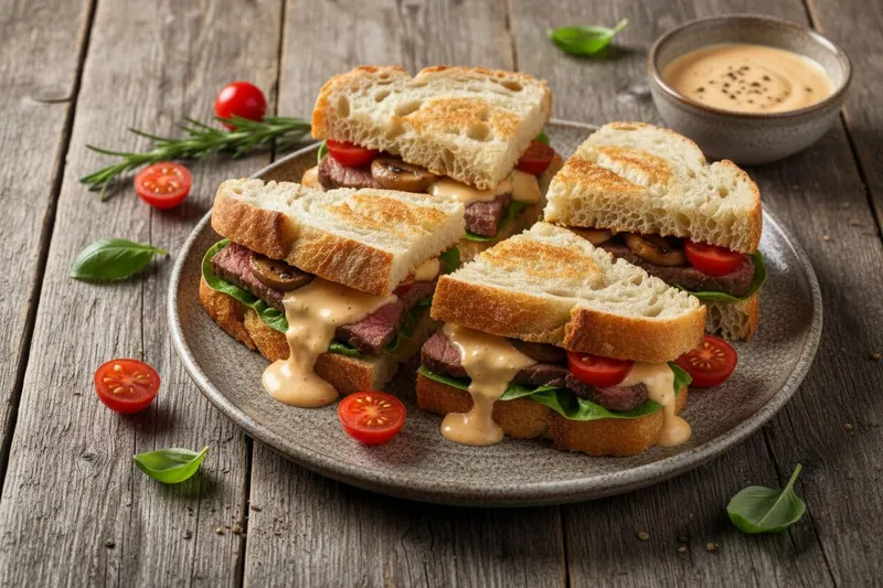 Lihamestarin täytetty ciabatta