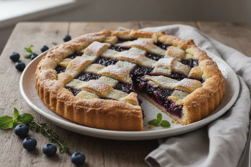 Mustikka crostata