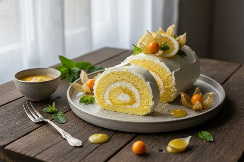 Sitruunainen kääretorttu gluteenittomana