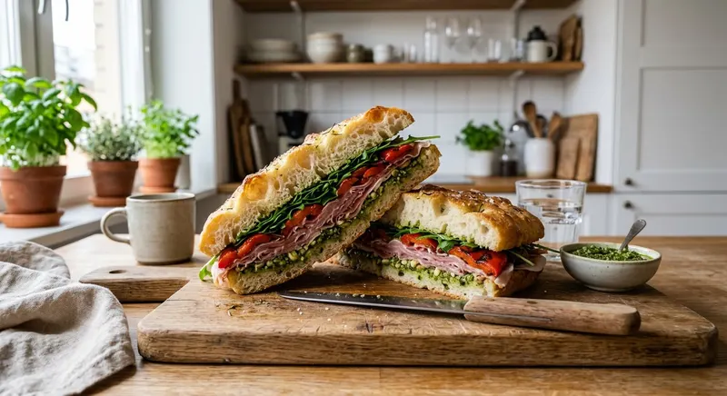 Täytetty focaccia