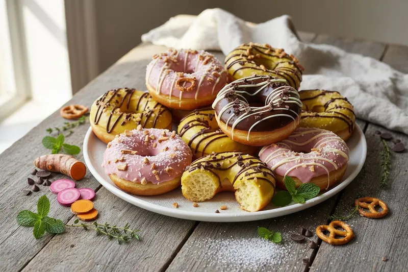 Värikkäät vappudonitsit
